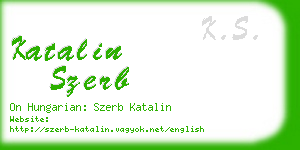 katalin szerb business card